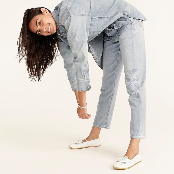 J CREW SLOUCHY BOYFRIEND STRAIGHT LEG JEANS NORWICH LIGHT WASH NWT